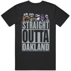 Straight Outta Oakland Coach Players Oakland Football Fan Mens Soft Cotton Tee T Shirt