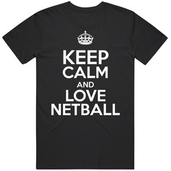 Keep Calm And Love Netball Mens Soft Cotton Tee T Shirt