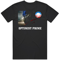 Daily Show Obama Optimist Prime Funny Mens Soft Cotton Tee T Shirt