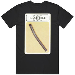 Lead Pipe Clue Mystery Board Game Weapon Card Mens Soft Cotton Tee T Shirt