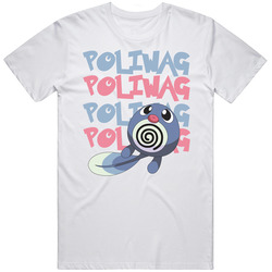 Poliwag Pokemon Video Game Movie Cartoon Character Fan Mens Soft Cotton Tee T Shirt