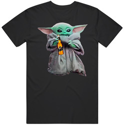 Baby Yoda The Child Mandalorian Miller Beer Alcohol Drink Mens Soft Cotton Tee T Shirt