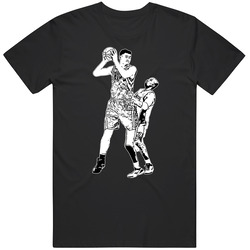 Yao Ming Kobe Bryant Height Difference Funny Los Angeles Houston Basketball Fan Mens Soft Cotton Tee T Shirt