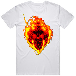 Human Torch Fantasitc 4 Comic (2).jpg Mens Soft Cotton Tee T Shirt
