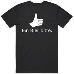 Ein Beer Bitte German Beer Mens Soft Cotton Tee T Shirt