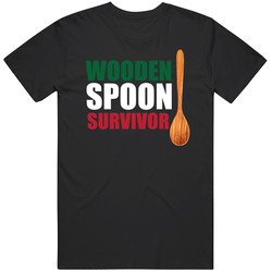 Wooden Spoon Survivor Funny Italian Mens Soft Cotton Tee T Shirt
