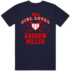 This Girl Loves Andrew Miller Cleveland Baseball Mens Soft Cotton Tee T Shirt