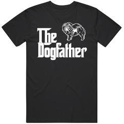 Chow Chow Custom Dog Breed The Dogfather Black Mens Soft Cotton Tee T Shirt