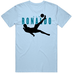 Air Christiano Ronaldo Bicycle Kick Real Madrid Football Soccer Champions League Fan Mens Soft Cotton Tee T Shirt
