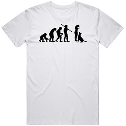 The Evolution Of Dog Training Fun Sports Mens Soft Cotton Tee T Shirt