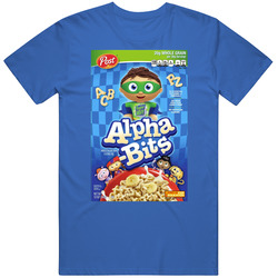 Alpha Bits Box Greatest Cereal Of All Time Breakfast Fan Foodie Mens Soft Cotton Tee T Shirt