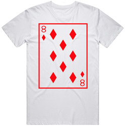 Eight Of Diamonds Playing Card Funny Halloween Costume Mens Soft Cotton Tee T Shirt