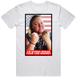 I'm Gunna Break Your Jaw Rodney Crystal Mens Soft Cotton Tee T Shirt