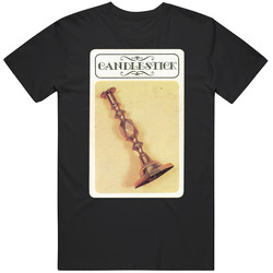 Candlestick Clue Mystery Board Game Weapon Card Mens Soft Cotton Tee T Shirt