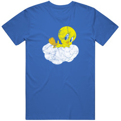 The Sylvester & Tweety Mysteries Bird Cloud Kids Tv Show Cartoon Worn Look Mens Soft Cotton Tee T Shirt