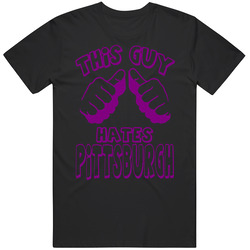 This Guy Hates Pittsburgh Baltimore Football Mens Soft Cotton Tee T Shirt