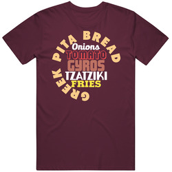 Pita Gyros Funny Greek Sandwich Mens Soft Cotton Tee T Shirt