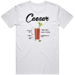 Caesar Bar Alcoholic Drink Bartender Recipe Poster Party Gift Mens Soft Cotton Tee T Shirt