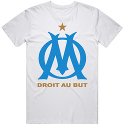 Olympique De Marseille France Soccer Logo Mens Soft Cotton Tee T Shirt