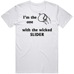 Baseball I'm The One With The Wicked Slider Mens Soft Cotton Tee T Shirt