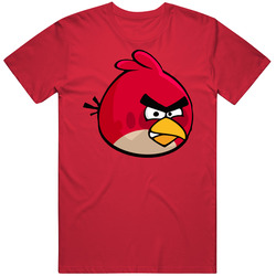 Angry Bird Red Vintage Red Unisex Mens Soft Cotton Tee T Shirt