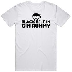 Black Belt In Gin Rummy Card Game Funnt Mens Soft Cotton Tee T Shirt