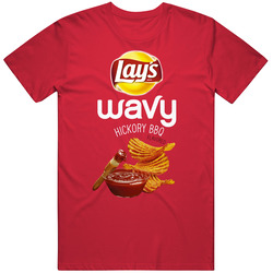 Lay's Wavy Hickory Bbq Potato Chips Bag Costume Mens Soft Cotton Tee T Shirt