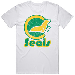 California Golden Seals Retro Hockey Logo Mens Soft Cotton Tee T Shirt