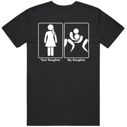 Your Daughter My Daughter Wrestling Sport Mens Soft Cotton Tee T Shirt