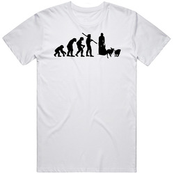 The Evolution Of Dog Sledding Fun Sports Mens Soft Cotton Tee T Shirt