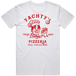 Yachty's Pizza Food Fan Mens Soft Cotton Tee T Shirt