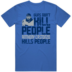 Guns Dont Kill Anthony Castonzo Kills People Indianapolis Football Mens Soft Cotton Tee T Shirt
