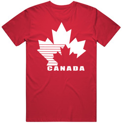Canada Hockey Retro Red Mens Soft Cotton Tee T Shirt