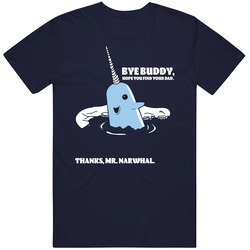 Bye Buddy I Hope You Find Your Dad! Thanks Mr Narwhal Elf Quote Mens Soft Cotton Tee T Shirt