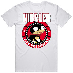 Nibbler For President Futurama Adult Cartoon Character Campaign Parody Tv Show Fan Mens Soft Cotton Tee T Shirt