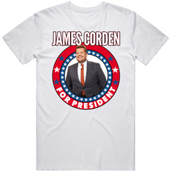 James Corden For President Talk Show Host Celeb Fan Election Mens Soft Cotton Tee T Shirt