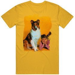 Lassie Retro Tv Show Mens Soft Cotton Tee T Shirt