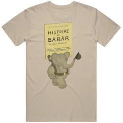 History Of Babar 90s Kids Elephant Tv Show Cartoon Mens Soft Cotton Tee T Shirt