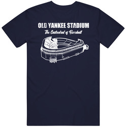 Old Yankee Stadium The Cathedral Of Baseball Distressed Mens Soft Cotton Tee T Shirt