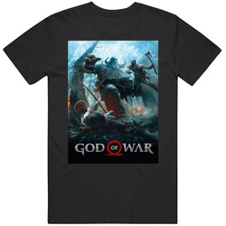 God Of War Video Game Cover Mens Soft Cotton Tee T Shirt