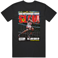 Slam Magazine Issue 200 Michael Jordan Popular Basketball Magazine Grunge Look Mens Soft Cotton Tee T Shirt