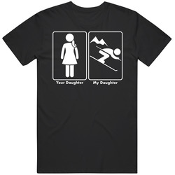 Your Daughter My Daughter Alpine Skiing Sport Mens Soft Cotton Tee T Shirt