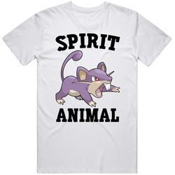 Rattata Is My Spirit Animal Mens Soft Cotton Tee T Shirt