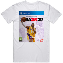 Nba 2k21 Ps4 Kobe Bryant Memorial Dedicated Video Game Cover Mens Soft Cotton Tee T Shirt