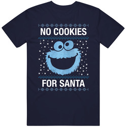 Cookie Monster Christmas Mens Soft Cotton Tee T Shirt