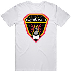 Detroit Ignition Major League Indoor Soccer Club Alt Logo Mens Soft Cotton Tee T Shirt