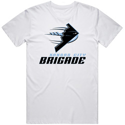 Kansas City Brigade Arena Football League Team Sports Fan Logo Mens Soft Cotton Tee T Shirt