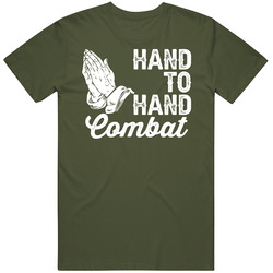 Hand To Hand Combat Praying Hands Christian Christianity Fan Mens Soft Cotton Tee T Shirt