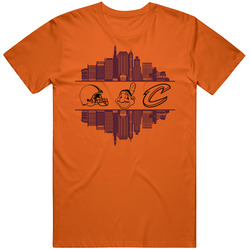 Cleveland City All Professional Sports Teams Super Fan Mens Soft Cotton Tee T Shirt