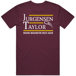 Sonny Jurgensen Charley Taylor For President Washington Football Duo Fan Mens Soft Cotton Tee T Shirt